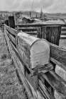 USA, Washington State. Columbia Hills State Park with barn and fence line Art Print